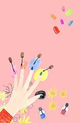 PSD 손 여자 꽃 일러스트 신체부위 컬러풀 뷰티 손톱관리 네일아트 손톱 매니큐어 국내일러스트 식물 컬러 사람 화장품 파일형식