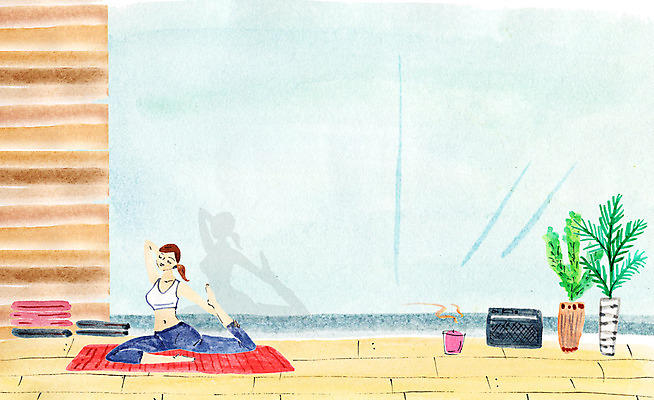 PSD 식물 여자 음악 일러스트 요가 한명 성인 운동 스트레칭 매트 명상 향초 전면거울 여자한명만 성인여자만 차분 국내일러스트 1 웰빙 컨셉 초 문화예술 건강 사람 거울 여자만 성인만 파일형식