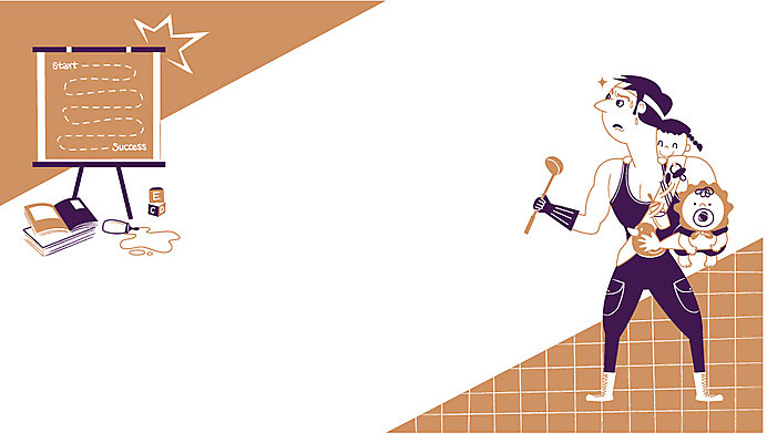 전신 여자 남자 딸 어린이 일러스트 가족 스트레스 성인 세명 육아 아기 아빠 육아라이프 람보 작전 국내일러스트 AI파일 라이프스타일 관계 사람 파일형식 벡터