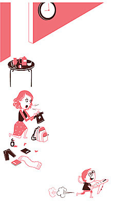 여자 남자 아들 어린이 일러스트 가족 엄마 아침 스트레스 성인 두명 육아 준비 육아라이프 잔소리 유치원가방 국내일러스트 AI파일 주간 라이프스타일 가방 관계 사람 파일형식 벡터