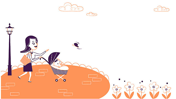 여자 꽃 가로등 일러스트 가족 엄마 스트레스 성인 두명 산책 육아 아기 기분전환 유모차 육아라이프 국내일러스트 AI파일 식물 라이프스타일 공공시설 관계 휴식 사람 아기용품 파일형식 벡터