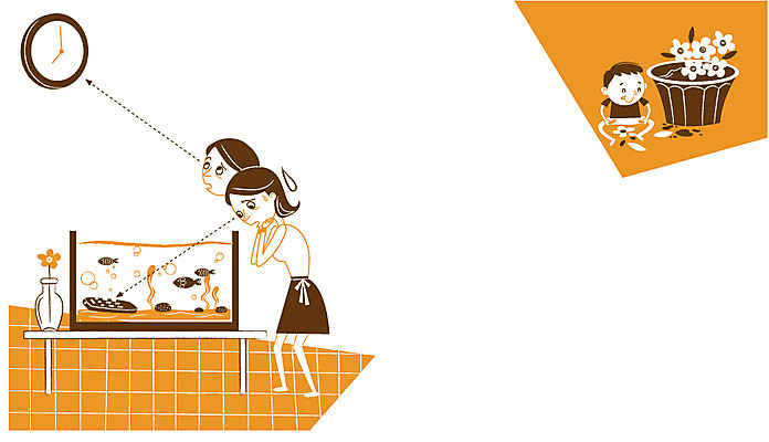 여자 남자 아들 어린이 일러스트 가족 엄마 스트레스 성인 두명 육아 리모컨 어항 빠짐 육아라이프 말썽 울상 국내일러스트 AI파일 라이프스타일 관계 사람 파일형식 벡터