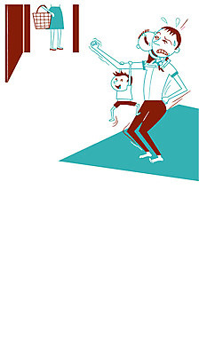 여자 남자 아들 어린이 일러스트 가족 엄마 스트레스 매달리기 여러명 성인 부모 육아 아빠 외출 육아라이프 육아대디 국내일러스트 AI파일 라이프스타일 다수 관계 모션 사람 파일형식 벡터