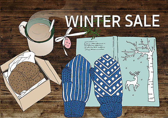 PSD 포스터 겨울 일러스트 사람없음 책 쇼핑 독서 세일 쿠키 코코아 아트툰 손모아장갑 국내일러스트 계절 음료 장갑 디저트 그림 파일형식