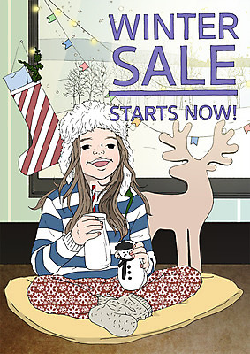 전신 PSD 여자 포스터 어린이 겨울 일러스트 눈사람 한명 앉기 쇼핑 세일 쿠키 산타양말 아트툰 국내일러스트 1 계절 모션 디저트 사람 그림 파일형식