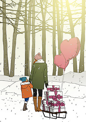 전신 PSD 여자 남자 포스터 겨울 일러스트 엄마 두명 선물상자 쇼핑 세일 아기 하트풍선 아트툰 국내일러스트 계절 가족 선물 사람 상자 하트 그림 풍선 파일형식