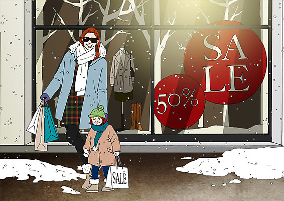 전신 PSD 여자 딸 포스터 어린이 겨울 일러스트 엄마 두명 쇼핑 쇼핑백 세일 눈 겨울옷 50% 아트툰 국내일러스트 자연요소 옷 계절 가방 가족 날씨 사람 퍼센트 그림 파일형식