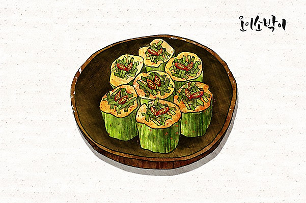 PSD 그릇 한식 일러스트 캘리그라피 고추 사람없음 발효 부추 발효음식 오이소박이 국내일러스트 식기 음식 채소 김치 파일형식