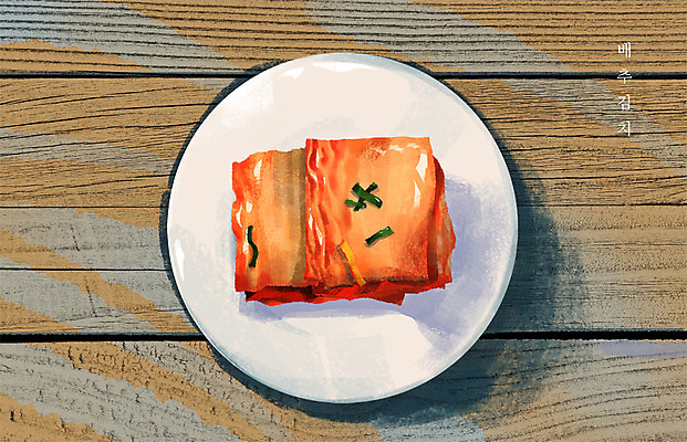 PSD 그릇 한식 일러스트 사람없음 발효 배추김치 발효음식 국내일러스트 식기 음식 김치 파일형식