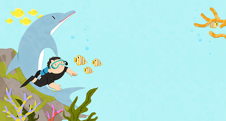 전신 PSD 남자 어린이 바다 일러스트 프레임 어류 한명 수영 해조류 돌고래 스쿠버다이빙 암초 바다의날 국내일러스트 1 기념일 포유류 사람 수중동물 수상스포츠 해양식물 파일형식