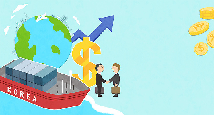 PSD 남자 지구 돈 일러스트 프레임 성인 두명 달러 화물선 무역 무역의날 수입 국내일러스트 기념일 산업 배_교통 사람 재산 파일형식