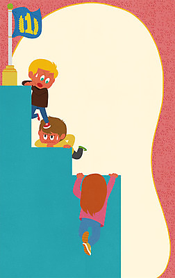 PSD 학생 여자 남자 어린이 일러스트 프레임 매달리기 10대 세명 머리 계단 경쟁 깃발 우승 밟기 프레임일러스트 버티다 국내일러스트 컨셉 모션 청소년 사람 신체부위 최고 파일형식