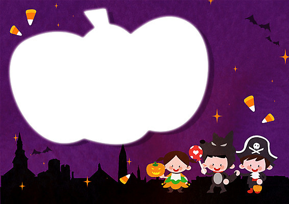 PSD 여자 남자 어린이 일러스트 호박 프레임 사탕 이벤트 세명 할로윈 가을 해적 늑대인간 잭오랜턴 프레임일러스트 국내일러스트 계절 채소 디저트 사람 도둑 파일형식