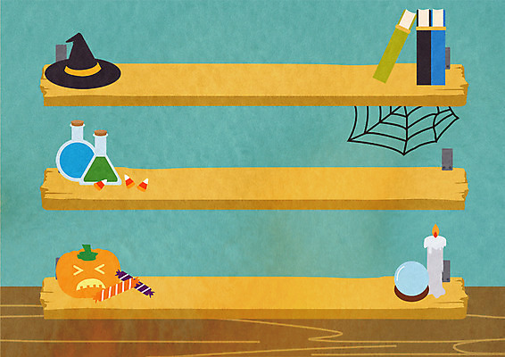PSD 일러스트 촛불 호박 선반 사탕 이벤트 사람없음 책 할로윈 가을 거미줄 물약 마법사모자 수정구슬 프레임일러스트 국내일러스트 모자_잡화 계절 가구 채소 초 디저트 프레임 약 마술도구 파일형식