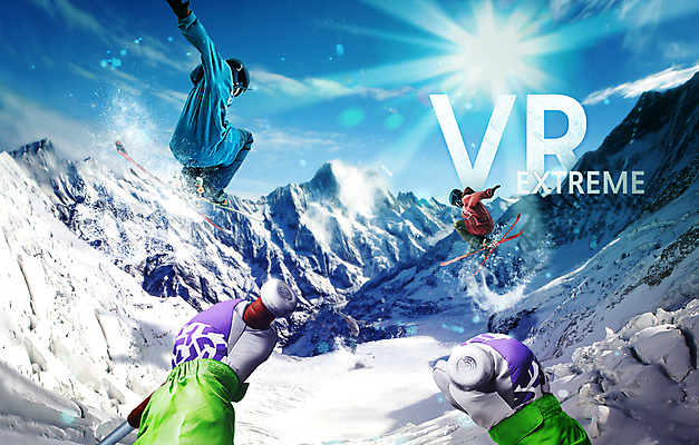 PSD 편집이미지 손 남자 겨울 스키 정보기술 스마트라이프 신체부위 세명 스마트기기 디지털 눈 체험 익스트림스포츠 빙하 가상현실 VR기기 이미지편집 자연요소 라이프스타일 계절 스포츠 컨셉 날씨 겨울스포츠 기술 사람 전자제품 기계 파일형식