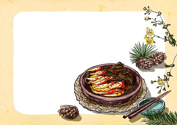 PSD 그릇 꽃 백그라운드 일러스트 젓가락 김치 사람없음 소나무 발효 종지 솔방울 발효음식 고들빼기 그릇받침대 김장재료 프레임일러스트 국내일러스트 나무 식물 식기 한식 음식 식재료 프레임 수저 받침대 나물 김장 파일형식