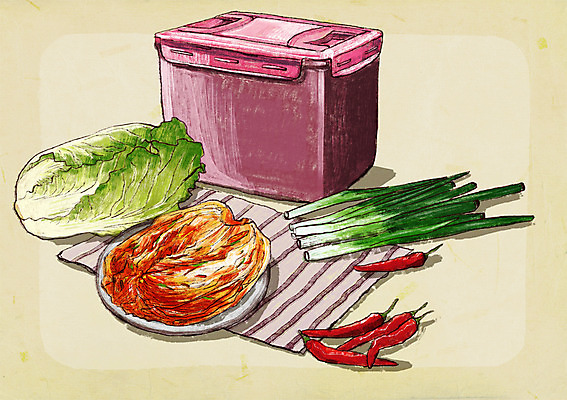 PSD 그릇 백그라운드 일러스트 사람없음 식탁보 배추 홍고추 발효 배추김치 김장 발효음식 대파 김장재료 포기김치 프레임일러스트 국내일러스트 식기 음식 채소 식재료 고추 김치 프레임 파 파일형식