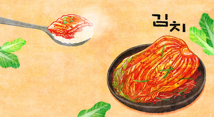 PSD 백그라운드 일러스트 사람없음 숟가락 발효 배추김치 김장 쌀밥 발효음식 배추잎 포기김치 프레임일러스트 흰밥 놓기 국내일러스트 음식 모션 밥 김치 프레임 수저 배추 파일형식