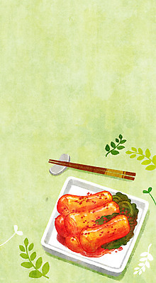 PSD 백그라운드 일러스트 젓가락 사람없음 발효 김장 발효음식 총각김치 사각접시 알타리무 젓가락받침대 프레임일러스트 국내일러스트 접시 음식 김치 프레임 수저 수저받침대 파일형식