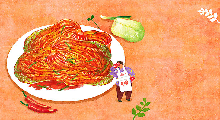 PSD 그릇 일러스트 한명 앞치마 배추 주부 홍고추 발효 고무장갑 배추김치 김장 파 발효음식 포기김치 국내일러스트 1 식기 음식 장갑 채소 고추 김치 사람 고무 파일형식