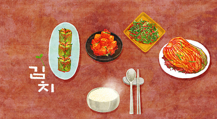 PSD 백그라운드 일러스트 젓가락 식탁 사람없음 숟가락 상차림 깍두기 발효 종지 배추김치 김장 밥그릇 쌀밥 발효음식 오이소박이 놋그릇 수저받침대 젓가락받침대 흰밥 부추김치 국내일러스트 그릇 음식 탁자 밥 반찬 김치 수저 받침대 파일형식