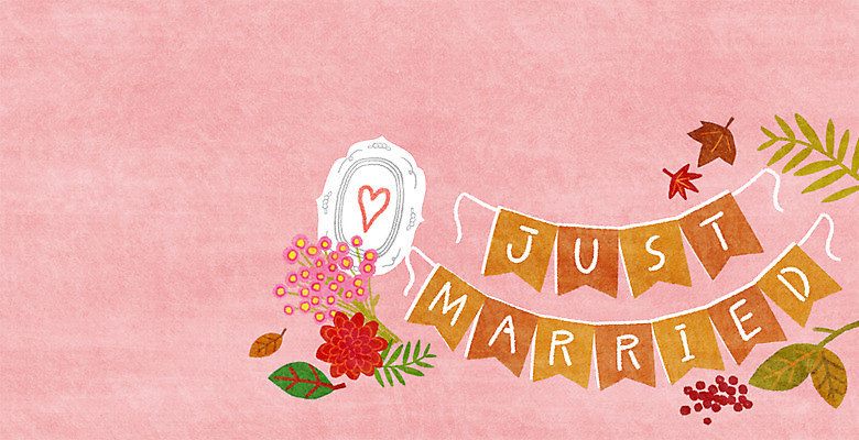 PSD 꽃 액자 결혼 백그라운드 낙엽 일러스트 사람없음 가을 하트 가랜드 가을배경 국내일러스트 모양 식물 계절 잎 이벤트 파티용품 파일형식 가을_계절