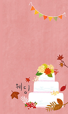 PSD 꽃 결혼 백그라운드 낙엽 일러스트 사람없음 가을 웨딩케이크 가랜드 가을배경 국내일러스트 식물 계절 잎 이벤트 케이크 파티용품 파일형식 가을_계절
