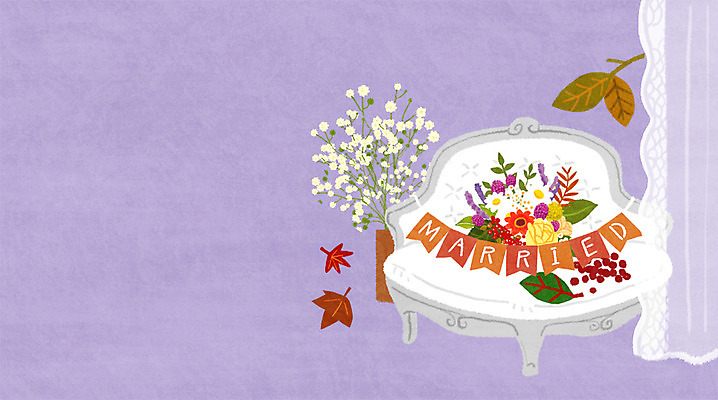 PSD 꽃 부케 결혼 백그라운드 낙엽 일러스트 사람없음 소파 가을 가랜드 가을배경 국내일러스트 식물 계절 꽃다발 잎 의자 이벤트 파티용품 파일형식 가을_계절