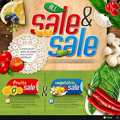 PSD 템플릿 웹템플릿 오렌지 방울토마토 고추 팝업 이벤트팝업 웹팝업 마늘 키위 사람없음 쇼핑 세일 체리 레몬 블루베리 쌈채소 이미지템플릿 토마토 채소 과일 파일형식