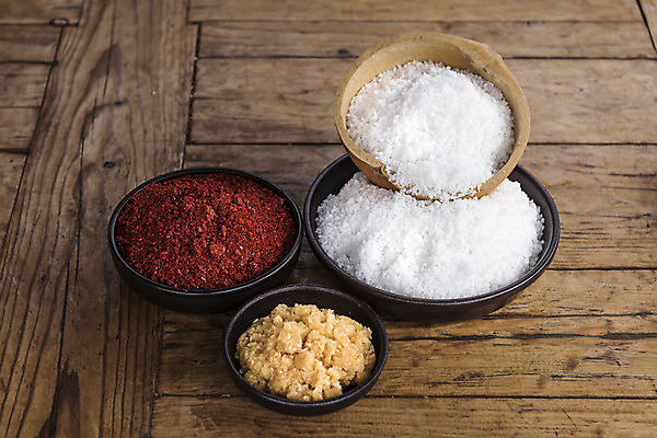 포토 JPG 식재료 사람없음 소금 바가지 고춧가루 다진마늘 국내포토 가루 파일형식