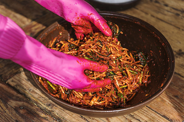 포토 JPG 손 여자 한명 신체부위 주부 고무장갑 김장 국내포토 1 장갑 사람 고무 파일형식