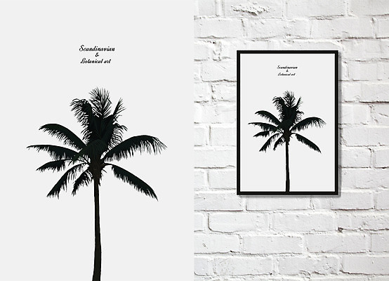 PSD 나무 액자 일러스트 북유럽스타일 사람없음 야자수 감성 북유럽인테리어 보테니컬아트 트로피컬아트 국내일러스트 식물 컨셉 그림 스타일 파일형식