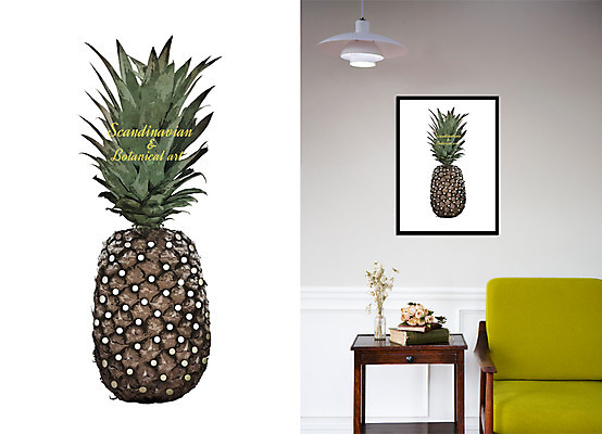 PSD 액자 일러스트 탁자 북유럽스타일 사람없음 소파 파인애플 감성 북유럽인테리어 보테니컬아트 트로피컬아트 국내일러스트 가구 컨셉 의자 과일 열대과일 그림 스타일 파일형식