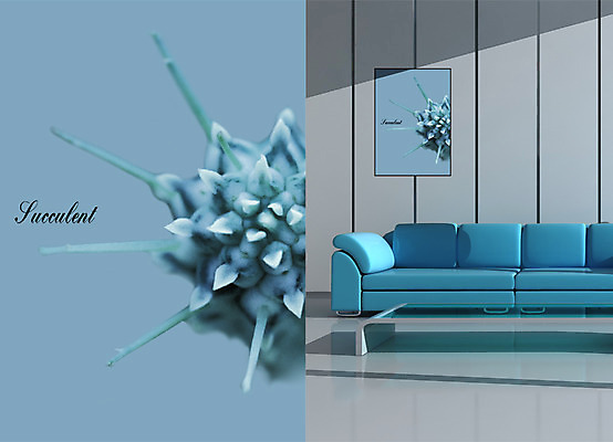 PSD 액자 일러스트 북유럽스타일 사람없음 파란색 소파 감성 다육식물 북유럽인테리어 보테니컬아트 국내일러스트 식물 컬러 컨셉 의자 스타일 파일형식