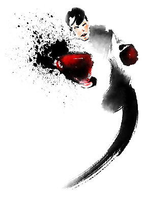 PSD 남자 일러스트 캘리그라피 건강 한명 성인 운동 주먹 권투 역동적 국내일러스트 1 컨셉 모션 사람 격투기 파일형식