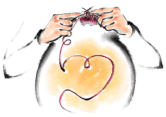 PSD 여자 일러스트 캘리그라피 가족 상반신 성인 신체부위 임산부 하트 뜨개질 국내일러스트 모양 관계 사람 취미 임신 파일형식