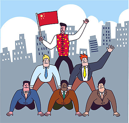 전신 구름 남자 일러스트 협력 정장 빌딩 여러명 성인 경제 중국 깃발 비즈니스맨 국기 무릎꿇기 오성홍기 인간탑쌓기 파트너십 국내일러스트 AI파일 자연요소 옷 아시아 다수 비즈니스 모션 사람 건물 직장인 파일형식 벡터