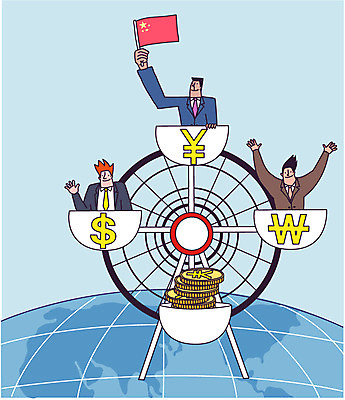 외국인 백인 남자 지구 일러스트 상반신 성인 세명 경제 중국인 손들기 달러 동전 중국 한국인 성장 깃발 비즈니스맨 원화 화폐기호 오성홍기 대관람차 위안화 국내일러스트 AI파일 서양인 기호 아시아 돈 비즈니스 모션 사람 동양인 인종 직장인 국기 놀이기구 화폐 파일형식 벡터