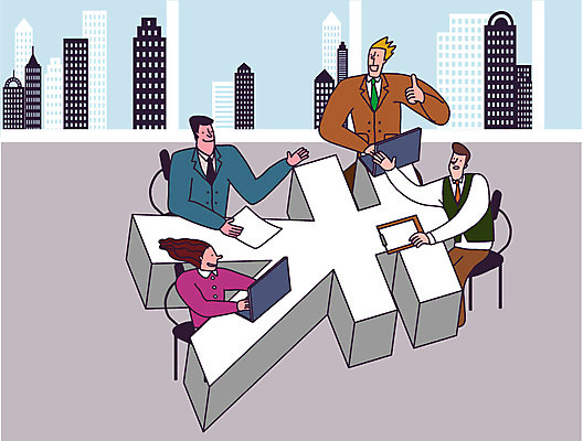 여자 남자 일러스트 회의 서기 앉기 빌딩 상반신 성인 경제 노트북 사무실 손들기 중국 도시 비즈니스맨 비즈니스우먼 화폐기호 회의실 위안화 국내일러스트 AI파일 기호 아시아 돈 비즈니스 모션 사람 건물 전자제품 직장인 화폐 파일형식 벡터