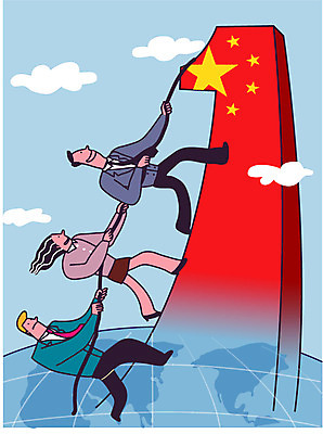 구름 1 여자 남자 지구 일러스트 협력 성인 세명 경제 중국 성장 잡기 비즈니스맨 비즈니스우먼 오성홍기 오르기 파트너십 국내일러스트 AI파일 자연요소 아시아 비즈니스 모션 사람 직장인 국기 파일형식 벡터