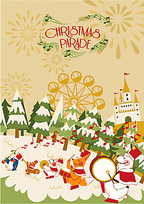 크리스마스 겨울 음표 여러마리 일러스트 곰 사람없음 토끼 성 펭귄 다람쥐 여우 부엉이 대관람차 퍼레이드 국내일러스트 AI파일 동물 건축물 기호 계절 기념일 음악 다수 포유류 조류 이벤트 반려동물 놀이기구 설치류 파일형식 벡터