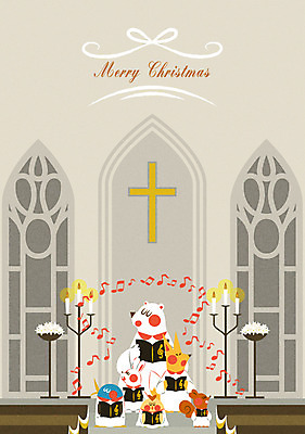 기독교 십자가 크리스마스 겨울 음표 여러마리 일러스트 초 곰 사람없음 교회 토끼 펭귄 다람쥐 여우 부엉이 성가대 국내일러스트 AI파일 동물 기호 계절 기념일 종교 음악 다수 포유류 종교건축 조류 건물 반려동물 설치류 합창 파일형식 벡터