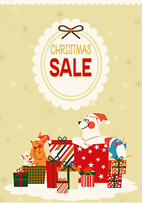 크리스마스 겨울 여러마리 일러스트 산타모자 곰 사람없음 선물상자 세일 토끼 펭귄 여우 국내일러스트 AI파일 동물 모자_잡화 계절 기념일 다수 포유류 조류 선물 반려동물 상자 파일형식 벡터