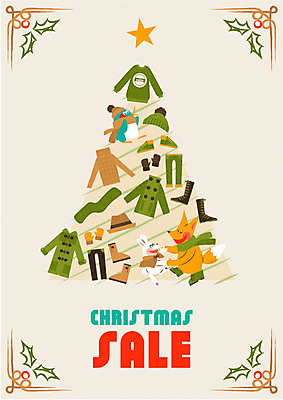 별 크리스마스 겨울 일러스트 세마리 사람없음 세일 토끼 펭귄 겨울옷 여우 국내일러스트 AI파일 자연요소 옷 계절 기념일 포유류 조류 3 반려동물 파일형식 벡터