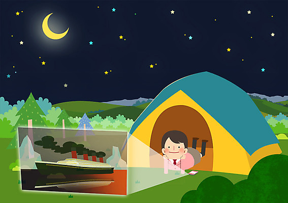 PSD 여자 일러스트 밤하늘 정보기술 텐트 한명 스마트폰 초승달 캠핑장 영화 IT라이프 빔프로젝트 선박 국내일러스트 시청하다 1 라이프스타일 수상교통 모션 하늘 문화예술 기술 캠핑도구 사람 핸드폰 스마트기기 캠핑 달 야간 파일형식