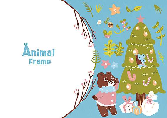열매 꽃 백그라운드 크리스마스 두마리 겨울 일러스트 곰 프레임 사람없음 선물상자 크리스마스트리 쥐 프레임일러스트 겨울배경 국내일러스트 AI파일 식물 동물 계절 기념일 2 포유류 선물 상자 설치류 파일형식 벡터