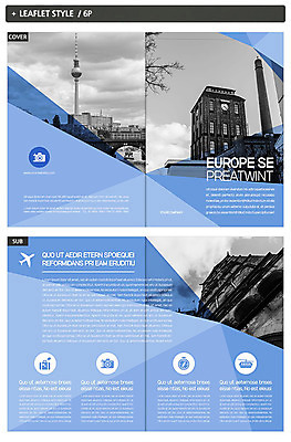 템플릿 유럽 ZIP 리플렛 사람없음 카메라 텔레비전타워 인디자인 INDD 이미지템플릿 나라 전자제품 탑 파일형식