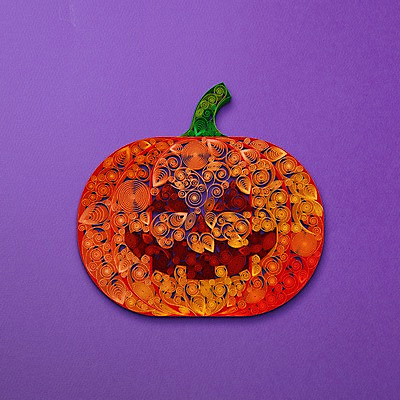 PSD 문양 종이 일러스트 호박 사람없음 할로윈 페이퍼아트 질감 잭오랜턴 국내일러스트 채소 파일형식