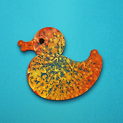 PSD 문양 종이 일러스트 오리 사람없음 페이퍼아트 질감 국내일러스트 조류 파일형식