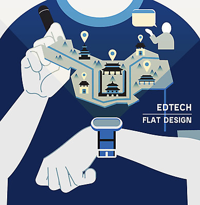 말풍선 지도 일러스트 안내 성인 두명 행선지 스마트 아이소메트릭 에듀 스마트워치 국내일러스트 AI파일 컨셉 사람 스마트기기 에듀케이션 웨어러블 파일형식 벡터